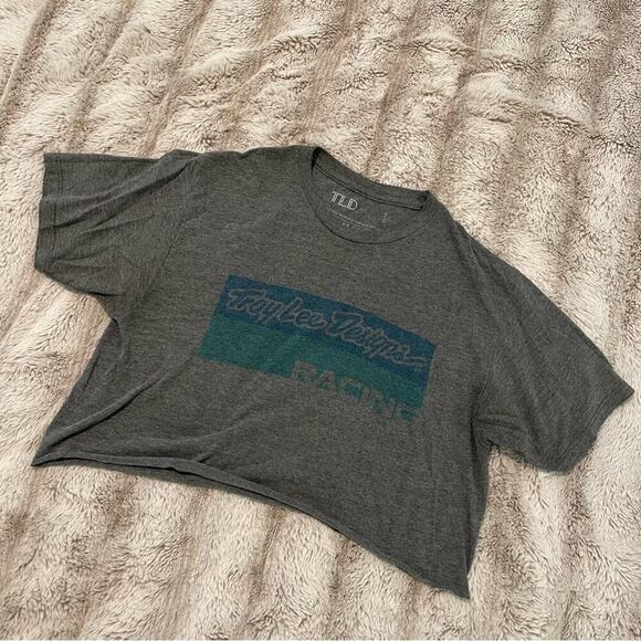 Troy Lee Designs Motocross Grey Upcycle Cropped Top - Picture 2 of 4